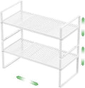 Expandable Storage Shelf, Stackable Organizer Rack, White Small 2 PK by SOFRON