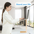 Laptop Stand for Desk, Ergonomic Aluminum Laptop Stand Adjustable Height from 7-15", Sitting and Standing Laptop Riser for 10-17" Notebook - Image 2