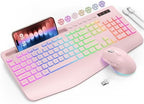 SABLUTE Wireless Keyboard and Mouse Combo, 9 Backlit Effects, RGB, 2.4GHz by SABLUTE