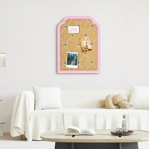 Linen Fabric Bulletin Board with Criss-Cross Ribbons, 17.7 x 23.6 - Image 6
