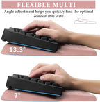 3-Piece Ergonomic Desk Mat Set 31.5"x15.7" with Pink Memory Foam Wrist Rest - Image 4