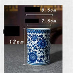 Elegant Jingdezhen Blue and White Porcelain Pen Holder High-End Antique Ceramic for office - Image 2