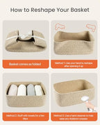KALLAX Small Woven Storage Basket for Organizing, 13.5x9.5x5 inches, 3 Pack - Image 7