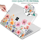 Mektron Case for 13.5" Microsoft Surface Laptop 5/4/3 with Metal Palm Rest Model 1951/1868, 2019/2021/2022 Release Plastic Hard Shell Cover with Screen Protector + Keyboard Cover, Floral P165 - Image 5