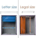 PRANDOM File Organizer Box - Set of 1 Collapsible Decorative Linen Filing Storage Hanging File Folders with Lids Office Cabinet Letter/Legal Purple (17x14x11.2 inch) - Image 6