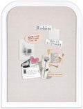 Bulletin Board with Linen, 23.6x17.7 inches Bulletin Board with White Wood Style Frame, Decorative Hanging Pin Board Vision Board Message Board for Office School Home Decor(2R&2S,L-4560,1p) by Aitakatta