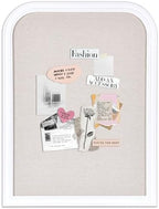 Bulletin Board with Linen, 23.6x17.7 inches Bulletin Board with White Wood Style Frame, Decorative Hanging Pin Board Vision Board Message Board for Office School Home Decor(2R&2S,L-4560,1p) by Aitakatta