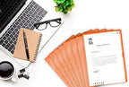 Orange Vinyl Folders, Heavy Duty Plastic Folders with Clear Front Pocket, Doctor Stuff, Letter Size L-Type Document Holder for Home, Office and Medical, Pack of 25 - Image 5