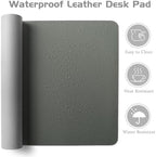 Aothia Leather Desk Pad Protector, Office Desk Mat, Large Mouse Pad, Laptop Desk Pad, Non-Slip PU Leather Desk Blotter, Waterproof Desk Writing Pad for Office and Home (Jungle Green, 55" x 17") - Image 4