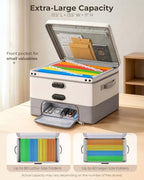DEEGO Fireproof Document Box with 2 Locks, 10 Hanging File Folders - Image 5