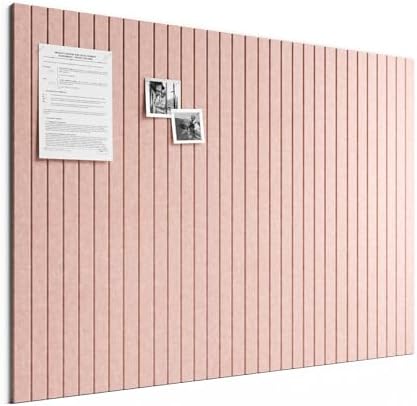 Bumusty 48"x 36" Large Felt Bulletin Board Tiles, Pink by BUMUSTY