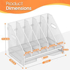5 Vertical Mesh Desk Organizer with Paper Letter Tray, White - Image 2