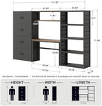 FLEXIMOUNTS 117" L Modular Garage Storage Cabinet with Workbench, Black - Image 2