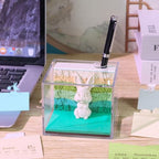 3D Memo Pad, 3D Calendar 2027, Time Piece Calendar, Tear-Off Calendars 2027, 3D Paper Carving Art Memo Pad, Art Carving Sticky Notes for Office Home Gifts Ornaments (Rabbit) - Image 3