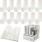 Glenmal 12 Pack Magazine File Holder Organizers Vertical Desk, White by Glenmal