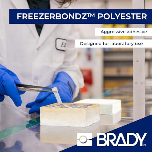 Brady FreezerBondz™ Polyester Pre-Sized Labels for Label Printer BMP51/BMP53/M511-180 Self Adhesive Printer Labels - Black on White (44,45 mm (W) x 25,40 mm (H)) - M5-125-492 - Image 4