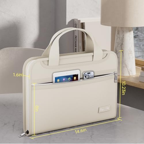 Tamfile Accordion File Organizer, Fireproof Expanding File Folder, Beige - Image 6