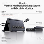 MacBook Docking Station Dual Monitor 4K@60Hz, PD100W, Audio for Home Office - Image 2