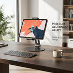 Rotating Tablet Stand,360°Rotatable Retail Kiosk Holder,Aluminum Commercial POS Display Stand for Microsoft Surface,iPad 10,Galaxy Tabs-7''-13''Tablets for Business,Office,Reception Kitchen,Home-Black - Image 4