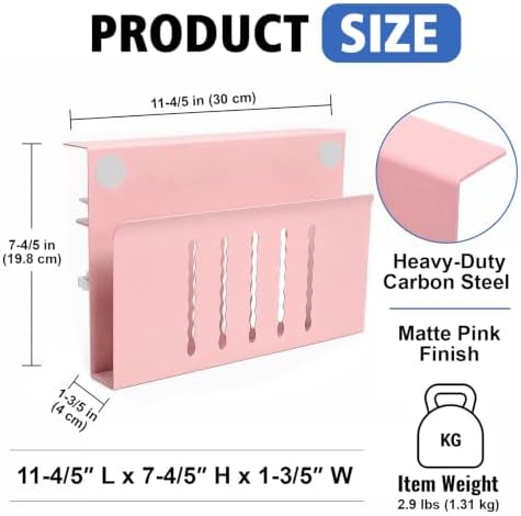 LUKETURE Desk Side Storage Laptop Holder No Drill Clamp On Organizer - Image 6