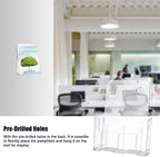 xydstay Acrylic Brochure Holder 8.5x11 Inches, Clear Display Stand, 4 Pack - Image 6