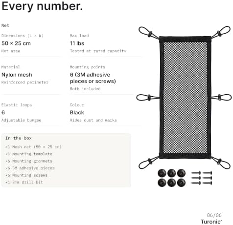 Turonic DM1 Under Desk Cable Management Tray Net Kit 50x25cm 11 lbs - Image 7