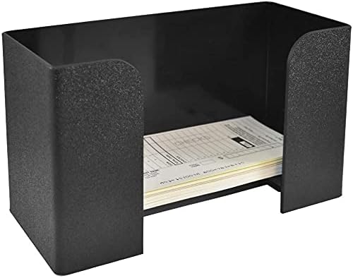 BankSupplies Deposit Ticket Holder 10W x 4D x 6H Black Textured Molded Plastic Desk Organizer for Checks Receipts Deposit Slips and Forms - Image 2