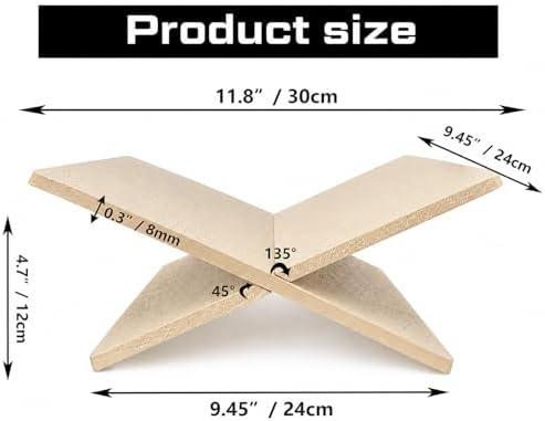 Faux Travertine Resin Book Stand, Large Open Book Holder Stand for Display & Reading, Coffee Table Book Stand for Cookbooks, Bible, Quran, Guest Books, Art Books, Neutral Beige Decorative Bookstand - Image 3