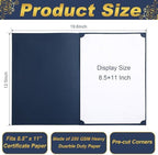Fainne 120 Pack Certificate Holders Bulk, Diploma Covers, Navy Blue & Black - Image 2