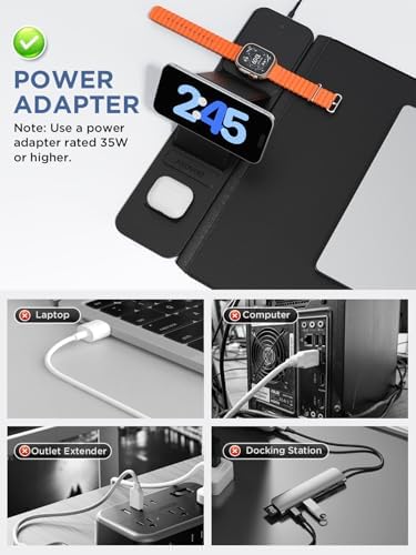 25W Wireless Fast Charging Mouse Pad with Foldable Phone Holder, 2nd Gen 3-in-1 Wireless Charging Desk Mat 35.4" x 15.7" Large Waterproof Desk Pad for Office, Gaming & Home - Image 5