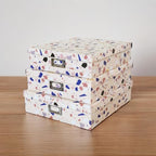 Soul & Lane - Cardboard Storage Boxes with Lids, Set of 3, Terrazzo - Image 5