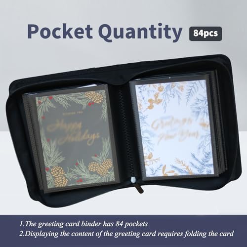 84 Pkt 5x7 Greeting Card Organizer, Christmas Card Storage Album - Image 6