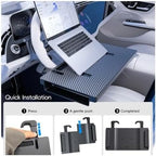 Steering Wheel Tray, Carbon Fiber 2-in-1 Car Tray & Seat Gap Filler, Car Desk, Car Laptop Desk, Car Desk for Laptop, Food Tray for Car, Steering Wheel Desk, Car Table, Universal Car Tray Organizer - Image 2