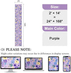 DUKINO 2x14 Hallway Runner Rug, Floral Washable Rug for Kitchen, Purple - Image 2