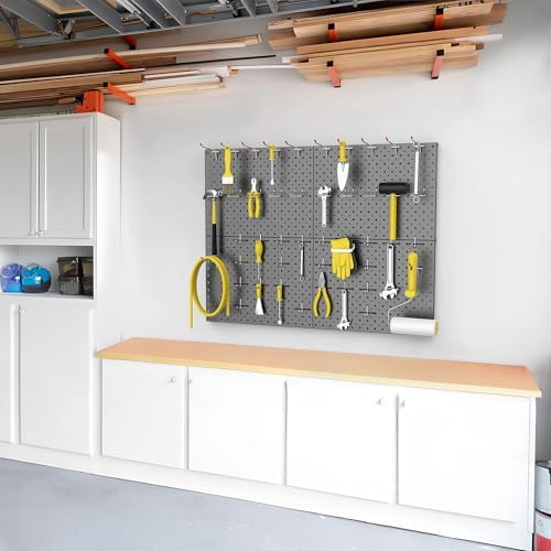 WALMANN 4-Pack 12"x16" Metal Pegboard Panels, Tool Organizer Pegboard - Image 7