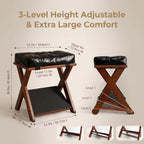Foot Rest Under Desk at Work - Upgraded Taller Double Step Ergonomic Footrest Under Desk with 3 Height Options & Non-Slip Surface. Office Foot Stool for Home Office & Gaming, Leg Rest Posture Relief - Image 3