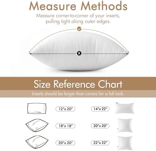MIULEE 12x20 Inches Pillow Inserts Pack of 4, Decorative Throw Pillow Inserts for Couch - Image 5