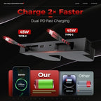 USB Hub for Tesla Model Y Juniper Accessories 2026 & Model 3 Highland 2025 Accessories, Hidden Console Phone Charger Hub, Center Console Interior (2-Type C for ModelY/3 Juniper&Highland) - Image 6
