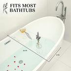 34" Supreme - Clear Acrylic Bathtub Tray Caddy Tub Shelf, Spa Board Luxury Bathroom Bath tub Table, Fits Across Bathtubs, Book, iPad and Wine Glass Holder (Supreme, 34") - Image 3