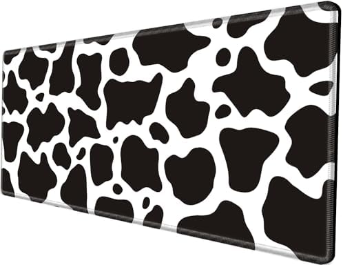Gaming Mouse Pad 48x24 Desk Mat Giant Mousepad Large Desk Pad Cow Print Full Mouse Mat XXXL Computer Mat for Protector Desktop Wireless by BBSujane