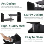 Desktop Organizer,Office Storage Rack,Wood Small Bookshelf,Black - Image 5