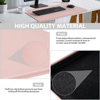AKOZLIN 27.55”x 15.8" Soft PU Leather Surface Office Desk Mouse Mat Anti-Push Pad with Full Grip Fixation Lip Table Blotter Edge-Locked Protector Pink - Image 6