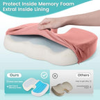 Gel Seat Cushion, Cooling Memory Foam Cushion for Office Chair, Pink - Image 4