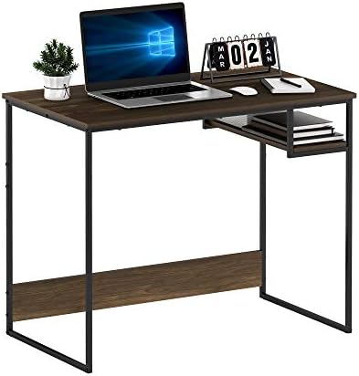 FURINNO Moretti Lifestyle Study Desk, 35 Inches, Columbia Walnut by Furinno-FitsYourSpaceFitsYourBudget