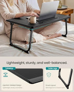 SONGMICS Foldable Lap Desk, Portable Bed Desk Table Tray w/Cup Holder Tray - Image 3