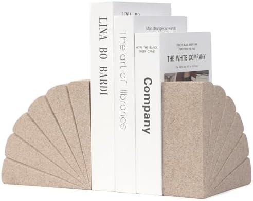 Resin Book Ends for Shelves, Decorative Bookends for Heavy Books by UDKKMKHomeStudio