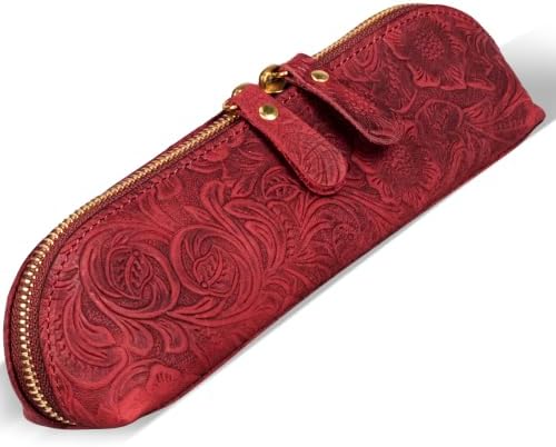 Gexmil Genuine Leather Pen Case, Hand-made Stationery Bag for Work Office by Gexmil