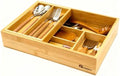 2-Tier Drawer Organizer Kitchen Utensil Silverware Drawer Organizer, cutlery Silverware Tray for Drawer , Bathroom dressing table Makeup drawer organizer box tool Stationery Cosmetics Storage Box by 100NaturalBambooFurniture