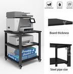 Natwind 3 Tier Laser Printer Stand,20''x20'' Side Table for Printer, Black - Image 3