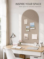 Large Arched Felt Bulletin Board 47.2''×25.5'', Taupe - Image 6